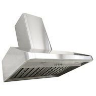 KOBE Range Hoods CHX9130SQB-WM-1 Contemporary Wall Mount Range Hood, 3-Speed, 680 Cfm, LED Lights, Baffle Filters... N4