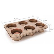 uxcell Casa-J Bakeware Popover Pans 6 Cup Nonstick Stainless Steel Champagne