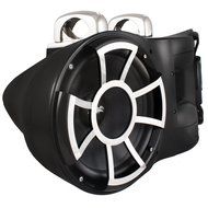 Wet Sounds Revolution Series Dual 10 inch EFG HLCD Tower Speaker - Black w/ Fixed Clamp