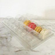 Macaron Plastic Box Clamshell Packaging Blister Box for 12 Macarons($1.7 Each) - Pack of 20 Boxes N2