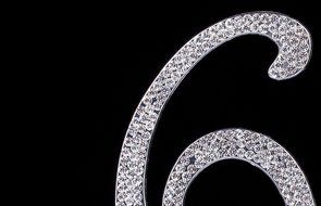 LOVENJOY with Gift Box Number 1 Crystal Rhinestone Baby Shower Wedding Birthday Anniversary Engagement Metal Cake... N2