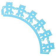Avery Barn 48pc Decorative Teddy Bear Cut Out Party Cup Cake Wrappers-Pink N2