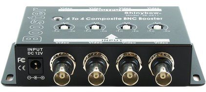 Shinybow 4x4 (4:4) Composite BNC Video Booster Extender Distribution Amplifier SB-2811