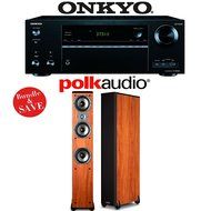 nkyo TX-NR656 7.2 Channel Network A/V Receiver + (1) Pair of Polk Audio TSi 400 Floorstanding Loudspeakers (Cherry...