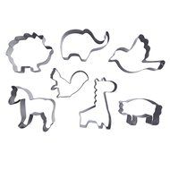 Yunko 7pcs Animal Set Stainless Steel Cookie Cutter Fondant Cutter Cake Cake Decoration Tools Bird Giraffe Elephant...