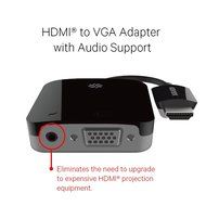 Kanex HDMI to VGA Adapter with Audio Support for Apple TV- HDCP Compliant-power adapter included