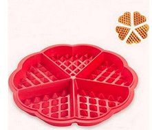Drhob 1pcs Safety 5-Cavity Waffles Cake Chocolate Pan Silicone Mold N2