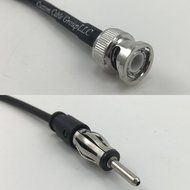 3 feet RG188 BNC MALE to AM/FM MALE Pigtail Jumper RF coaxial cable 50ohm High Quality Quick USA Shipping