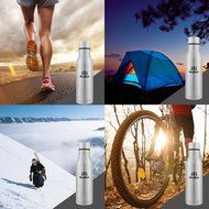 RicoRich Double Walled Vacuum Insulated Stainless Steel Sport Water Bottle,Outdoors Travel Thermoses Bottles,BPA... N9