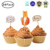 Tonnier - &hearts; Lovely Animals Series &hearts; - Zoo Set of 24 Pieces - Cake and Cupcake Toppers, Decoration