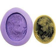 Y&amp;XL&amp;H Beatifull Girl Fondant Cake Chocolate Resin Clay Candy Silicone Mold,L5.4mW4.4cmH1cm
