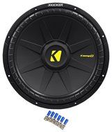 Kicker 40CWD154 CompD 15" 1200W Car Audio Subwoofer+Sealed Sub Box Enclosure