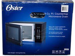 Oster Countertop Microwave Oven, 0.9 Cubic Feet, Black, 900 Watts