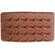 Funshowcase Assorted Hearts Flat Shape Chocolate Candy Silicone Mold