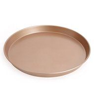 MyLifeUNIT Carbon Steel Non Stick Pizza Pan, 10-Inch, Gold N2