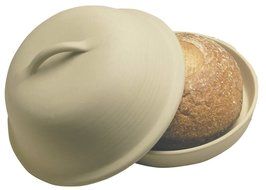 4-piece Superstone La Cloche Bread Baker, Scoring Tool, Round Banneton Proofing Basket, Cookbook Bundle N7