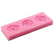 Let&#039;S Diy 3 Holes Roses Molds For Fondant Sugar Jello Jelly Ice Soap Cake Decorating Tools Foundant Silicone Moulds