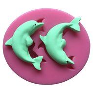 Karen Baking The Shape Of Dolphins Design 3 D Silicone Mold Chocolate Fudge Cake Decorating Tools N2