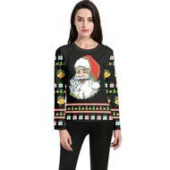 Sweatshirt,Morecome Women Long Sleeve Pullover Sweatshirt Santa Claus Christmas Tops N10