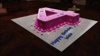 Professional Small Number Four 4 Wedding Birthday Anniversary Cake Baking Pan / Tin 10" X 8" N2