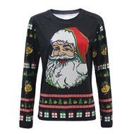 Sweatshirt,Morecome Women Long Sleeve Pullover Sweatshirt Santa Claus Christmas Tops N11