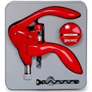Houdini Lever Corkscrew, Red, with Foil Cutter