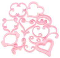 Beauty Clubs 12pcs Rose Flower Sugarcraft Mold Lace Heart Cake Cookies Pastry Fondant Cutter Embossed Decorating... N7