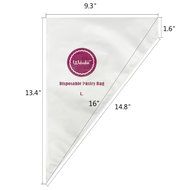 Webake 16&quot; Disposable Pastry Bag 100pcs Icing Piping Bags