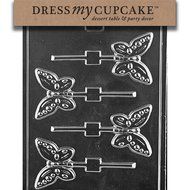 Dress My Cupcake Chocolate Candy Mold, Butterfly Lollipop