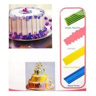 TOOGOO(R) Fondant Ribbon Cutter Roller Embosser Cake Becorating N2