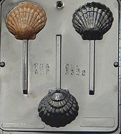 Sea Shell Lollipop Chocolate Candy Mold 3322