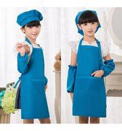 Unisex Kids Cooking Painting Gardening Apron Baking Personalized Childrens Apron(RRD,XL) N7