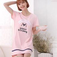 KAKA(TM) Women's Fashion Cartoon Pink Love Pure Cotton Pyjamas Homewear Sleepwear Set Long Sleeve Long Pants -XXL N31