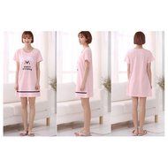 KAKA(TM) Women's Fashion Cartoon Pink Love Pure Cotton Pyjamas Homewear Sleepwear Set Long Sleeve Long Pants -XXL N32