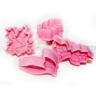 Generic 4Pcs/Set Fondant Leaf Flower Plunger Cake Cookie Sugar Craft Decorating Cutters Mold(Pink&pound;&copy;