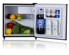 Midea WHS-65LB1 Compact Single Reversible Door Refrigerator and Freezer, 1.6 Cubic Feet, Black