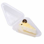 100 PCS Chocolate Pie Tart Slice Cake Wedge Holders Containers w/ Snap-On Mechanic (4in) N3