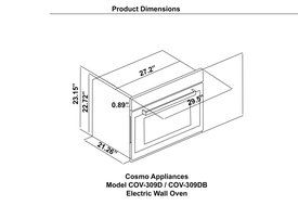 Cosmo COV-309D Stainless Steel Electric Wall Oven N2