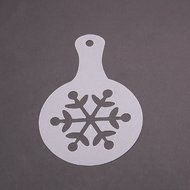 3.35&quot; Coffee Barista Cookies Cappuccino Art Stencils, 8Pcs (Christmas) N7