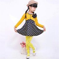 Banggood Kids Girl Stocking Embroidery Velvet Transparent Pantyhose Legging 1 Pair