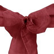 LinenTablecloth Organza Sash (10-Piece) Eggplant N2