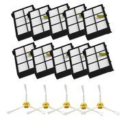 LOOYUAN Side Brushes and Filters Replacement For iRobot Roomba 800 Series 870 880 Robotic Vacuum Parts-Include... N2