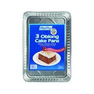90843 Hefty EZ Foil Oblong Cake Pan 12.25"x8.25"x1.25" 12-3PK/CS