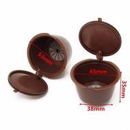 KINGSO 7pcs Reusable Coffee Capsules Cups Coffee Filters Cup Holder with Plastic Spoon for Dolce Gusto N7
