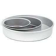 Cake Pan Set of 3, Round 3 Inches (8&quot;, 12&quot; 16&quot;) by Fat Daddio&#039;s
