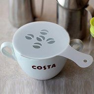 "16Pcs Cappuccino Latte Art Coffee Stencils Duster Cake Icing Spray" shopping N7