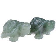 JOVIVI 1pc Natural Carved Gemstones Tortoise Figurine 1.5&#039;&#039; Room Decoration, with Gift Box (Opalite) N9