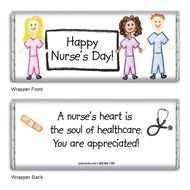 25 Nurse Appreciation Candy Bar Wrappers - DIY Favors - $0.69 per Wrapper - Scrubs Scribbles Design