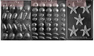 Tiny Shell Assortment Chocolate Candy Mold, 3D Shells Chocolate Candy Mold, Starfish Chocolate Candy Mold With...