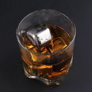 Buenoce Ice Wine Stones Set of 8 with Plastic Storage Box and Tweezers, Stainless Steel Reusable Wine Ice Cubes...